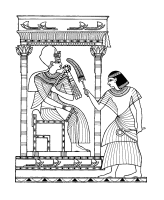 Een kleurplaat van  het oude egypte